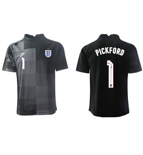 Anglie Jordan Pickford #1 Brankářské Domácí Dres MS 2022 Krátký Rukáv